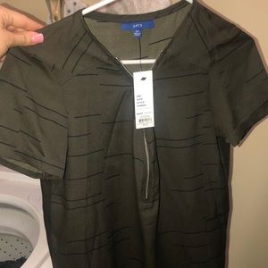 nwt olive green dress top